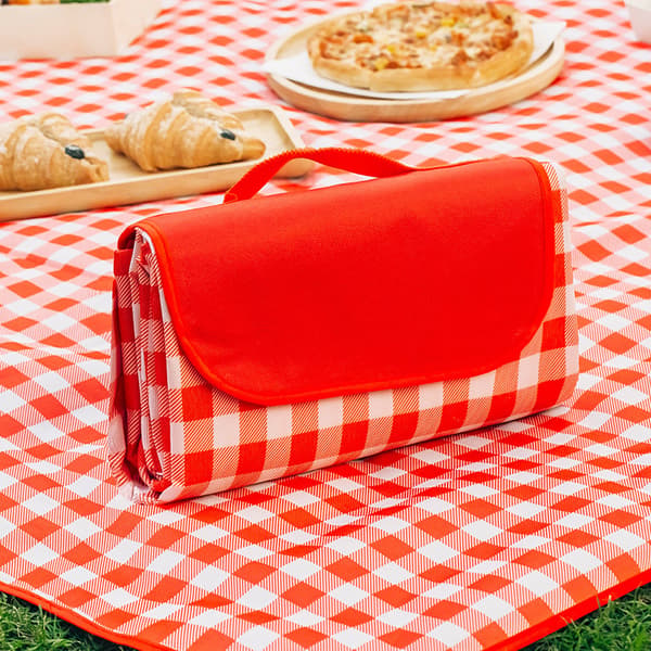 (Red Plaid) 200*150cm Picnic Blanket, Foldable Picnic Blanket