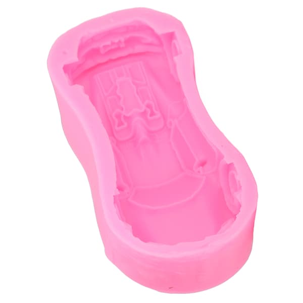 Rosa silikonform for DIY bilkake, mousse, sjokolade, iskrem