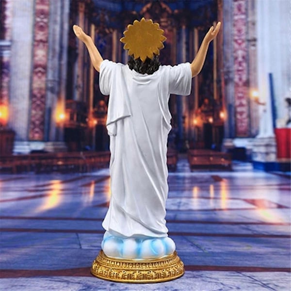 8,86 Tum Hög Jesus Staty Helig Återfödelse Figur Harts Skulptur Påsk Dekoration