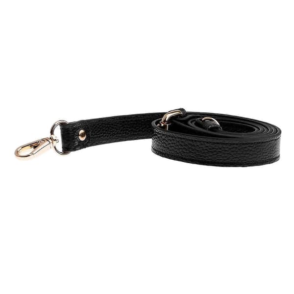 Adjustable Genuine Leather Shoulder Strap Replacement, Black