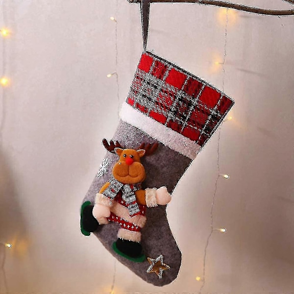 Julestrømpe sæt 4 stykker Santa Boots Gavepose