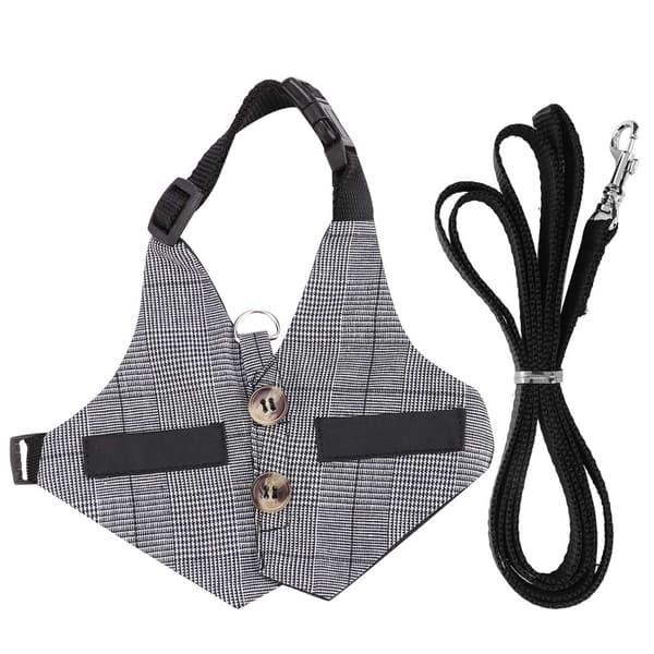 Gentlemanly Style Breathable Rabbit Harness Leash Size S