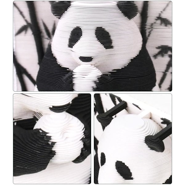 3D Anteckningsblock 2025 Klockkalender, Kreativ Skrivbords kalender DIY Anteckningsblock, Panda 3D Kalender Rivpapper Snidning Anteckningsblock