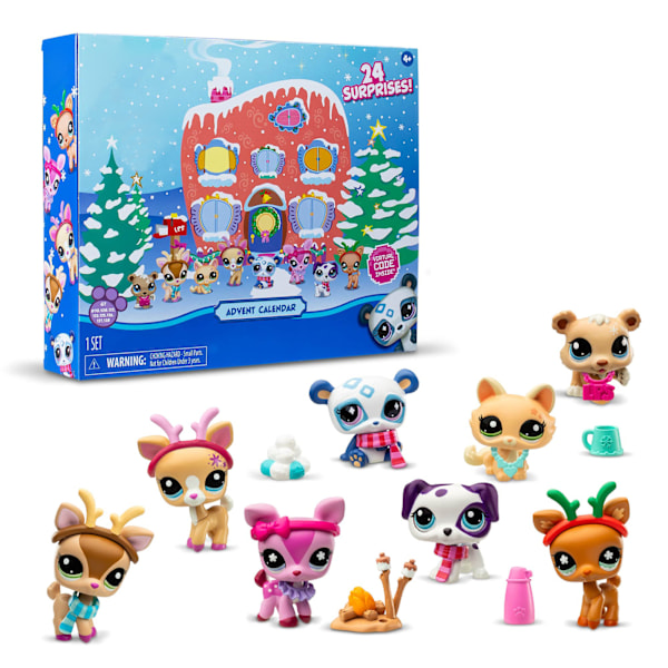 LPS Advent Calendar Christmas 2024, 24 Days Christmas Countdown Calendar | cute lips christmas surprise toys accessories