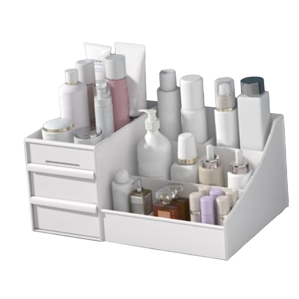 Large Makeup Storage with Drawers for Dressing Table Cosmetic Storage White