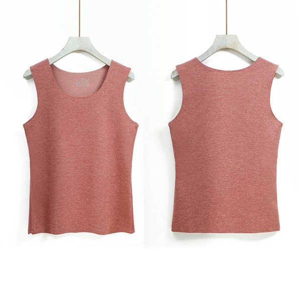 Myk Silke Patch Termisk Vest Termisk Tank Top Lett Sømløs Oppvarmingsvest Dobbeltsidig Børstet Ermeløs Camisole