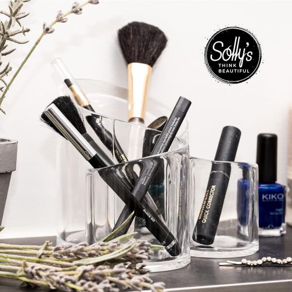Susann Akryl Smyckesorganisatör Transparent Kosmetisk Förvaring Koppar för Makeup