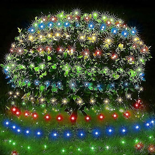 Wabjtam Udendørs Julelys, 96 LED'er 18m X18m Net Lys, Stik i 8 Blinkende Tilstande Mesh Lys, Vandtæt Til Juletræ Buske Have Pati