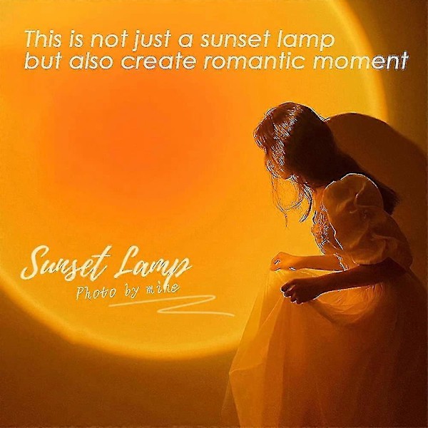 Sunset Lampe, Sunset Lampe Projektion, 17 Farver Sunset Regnbue Lampe Justerbar Rgb Lysstyrke, 180 rotation, usb Opladning Sunset Projektor Lampe Lys Til S
