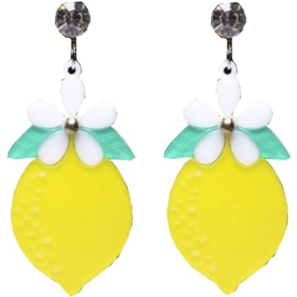 Citron Akryl Dangle örhängen Frukt örhängen för kvinnor tjejer