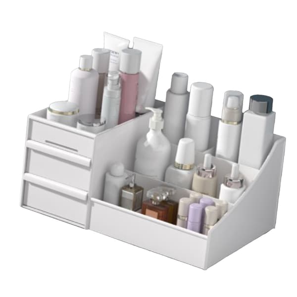 Large Makeup Storage with Drawers for Dressing Table Cosmetic Storage White