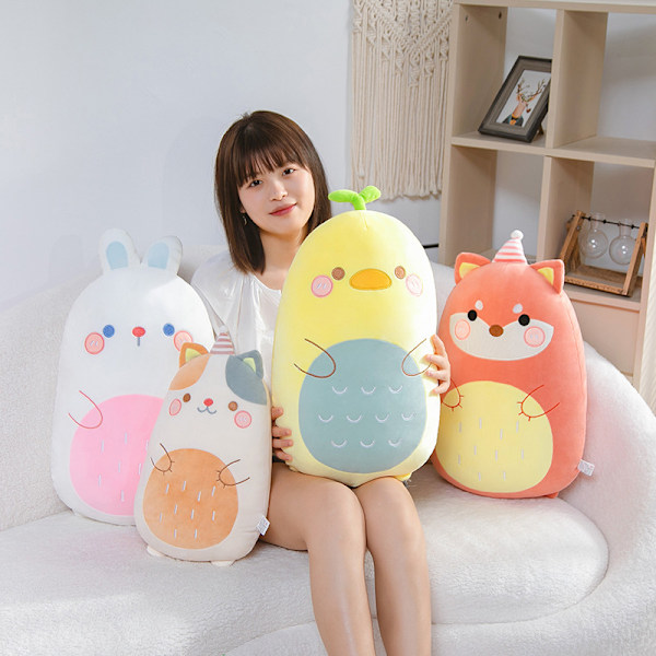 Squishmallows Plysdyr Kawaii Blød Stor Pude Kat Pig 60cm