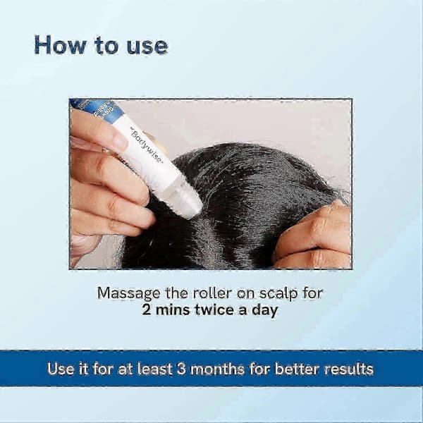1-3X Hårväxtserum Roll On - 3% Rosmarin, 3% Redensyl & 2% - (25ml) 3pcs