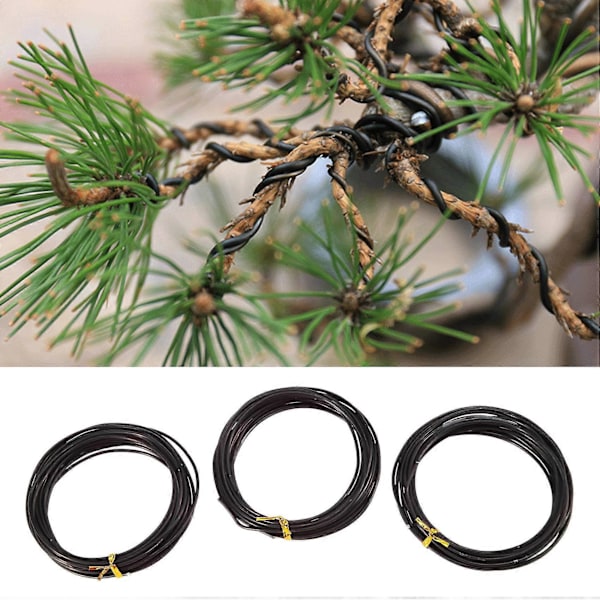 9 Rullar Bonsai Tråd Anodiserad Aluminium Bonsai Tränings Tråd med 3 Storlekar (1,0 Mm, 1,5 Mm, 2,0 Mm), Tot