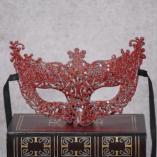 Ny Mode Lyxig Venetiansk Maskeradmask Dam Flickig Sexig Rävmask Maskeraddräkt Jul Halloween Fest TAO Red