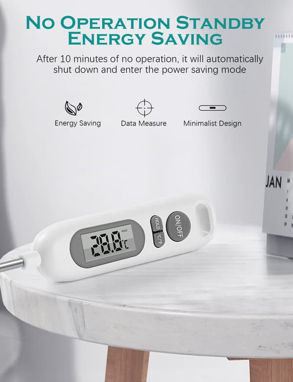 Digitalt mattermometer, kjøkkentermometer med umiddelbar avlesning