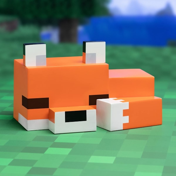 Minecraft Räv Nattlampa - Officiellt Licensierad, Söt Lampa, Present till Pojkar & Flickor, Spelrumstillbehör & Dekoration för Barnrum, Färgrik