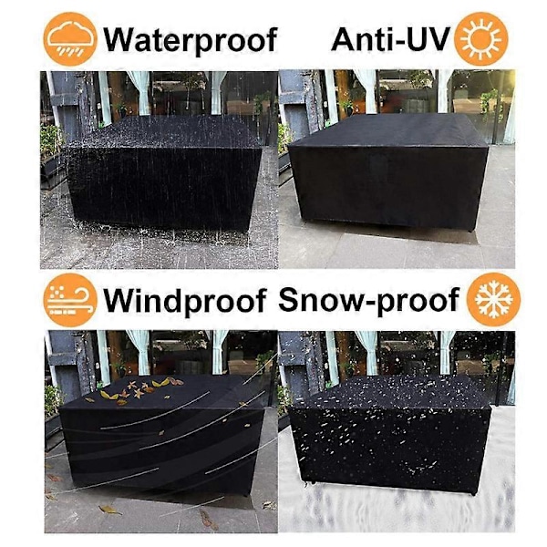 SZTXJ Havemøbelovertræk, 420D Oxford Havemøbelovertræk 70x70x70cm, Anti-UV/Vejr/Vind/Regn Overtræk, Rektangulær, til Terrasse Have Udendørs