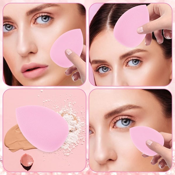 12 stk. Makeup Svampe, Professionel Makeup Svampe Blender, Sæt, Foundation, Blending, Beauty Svamp, Blød Setting, Ansigts Puder (Multifarvet) gourd