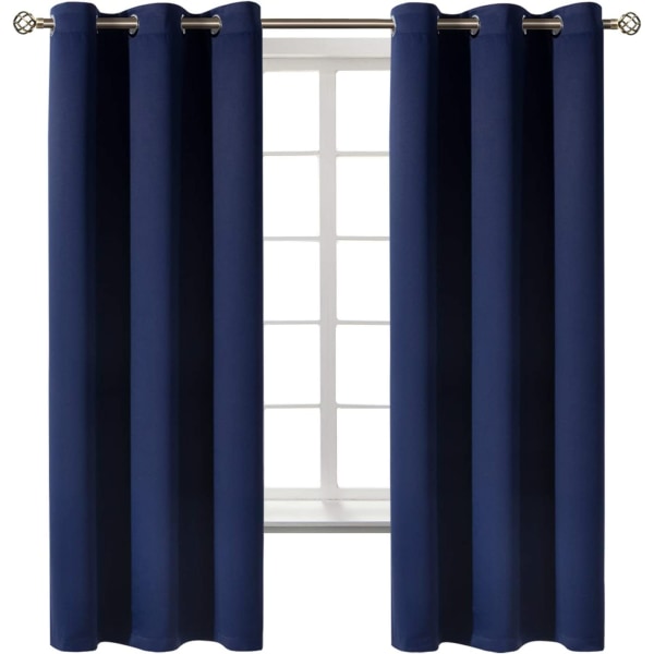 Mörkläggningsgardiner för sovrum - Grommet Thermal rum Mörkningsgardiner för vardagsrum, set med 2 paneler (42 x 63 tum)