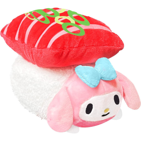 My Melody Plyschleksak 8" Kawaii Sushi Plyschdocka Anime Stuffed Sushi Roll Mjuk plyschkuddepresenter för barn, vuxna och animefans Pink 39