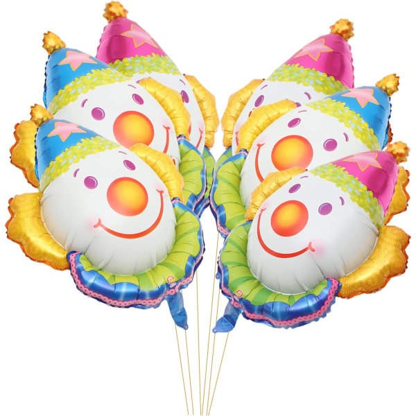 6st Barnleksaker Barnpresenter De Clownballonger Luftballonger Karneval Aluminiumballong Festtillbehör Filmdekorera Fest Halloween Inredning Gray,M