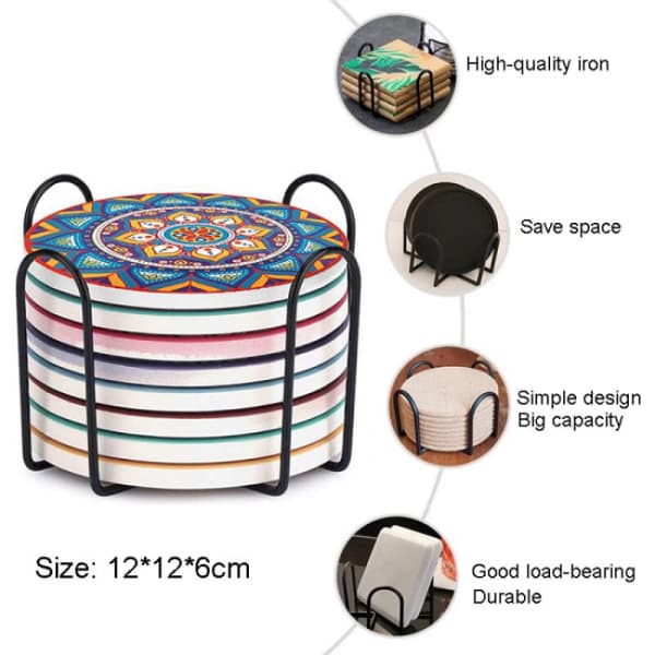 11,4*11,4*5,2cm Coaster Hållare Mat Förvaring Rack Silikon Bord