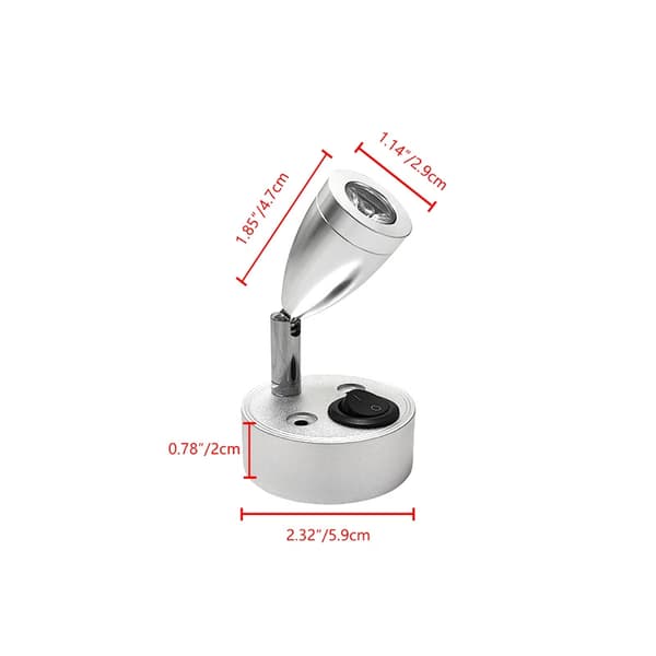 2 stk 12V LED-spotlight leselampe, vegglampe i aluminium, belysning 2pcs