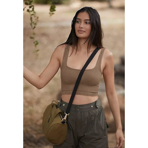 Tanktopper for kvinner, sommer, avslappet, ribbestrikket, ermeløs, basic cami-topp, slim henley-bluse med knapper, S-2xl Style3 XL