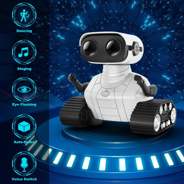 Robotleksaker för 3 år gamla pojkar, flickor - Laddningsbara fjärrkontrollrobotar, Emo Robot Barnleksaker Presenter