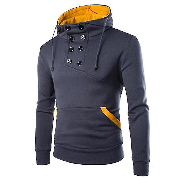 Høst Nye hettegensere for menn Sweatshirts Glidelås Hettegenser Menn Sweatshirt Ensfarget Mann Hettegensere For Menn