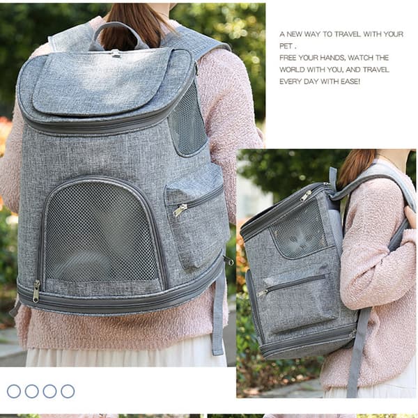 Cat and Dog Backpack, Breathable Foldable Cat and Dog Carrier for Small