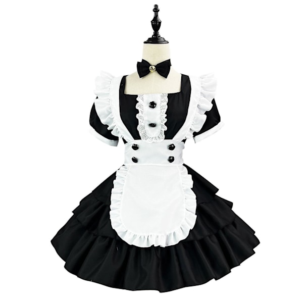 Tårta-hame Piika-asu Cosplay-esitysasuste Ranskalainen piika Lolita Esiliina Tyttöjen roolileikki XXL