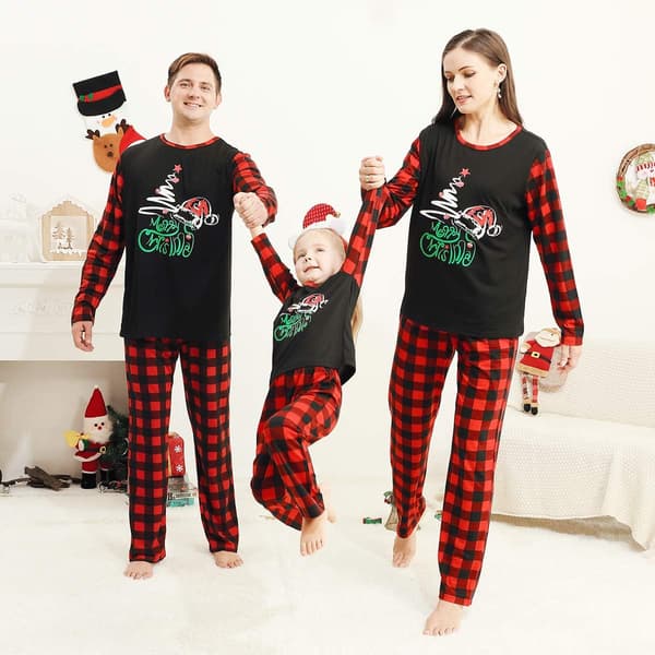Grinchen Matchende Familie Julepyjamas Voksne Barn 10T