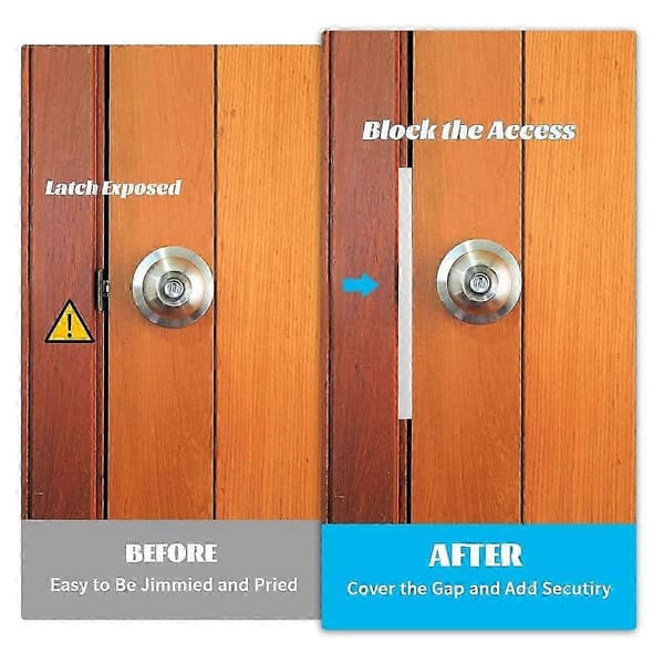 2 Pcs Door Lock Guard Plate Outward Opening Angle Lock Protector Door Lock Guard Lock Shield L-shaped