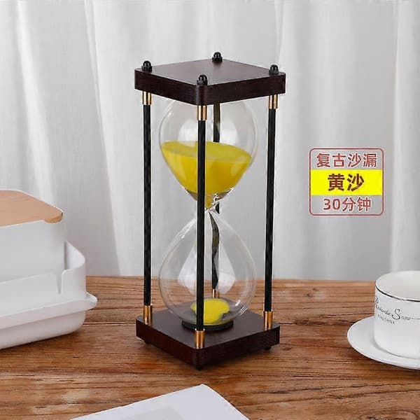 Stort timeglas 60 minutter, timeglas, regnbueglas timeglas, gave timeglas, til hjemmet, skrivebord grå