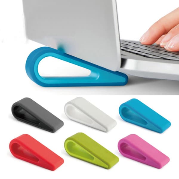 Blue 4-piece Laptop Stand, Computer Stand, Laptop Riser, Mini Non-slip Silicone Ventilated Computer Stand for Laptop