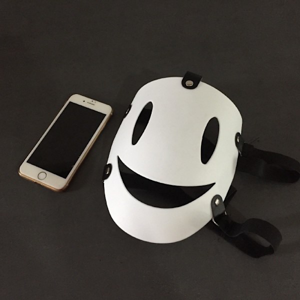 Mask fuldt ansigt horror mystisk smiley hvid maske mand - afvis kamera system