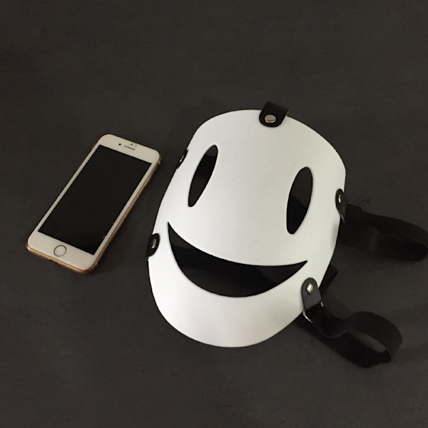 Mask full face horror mystisk smiley vit mask man - avvisa kamerasystem