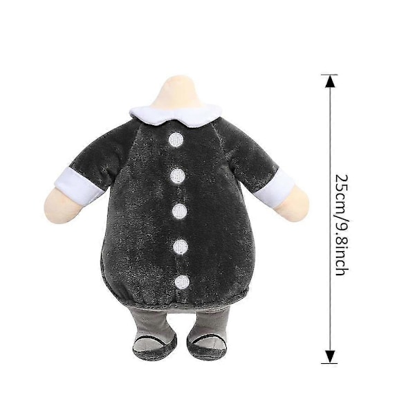 25cm Wednesday Addams Plyschdocka Mjuk Fylld Leksak, Söt Wednesday Plushie Figurdocka Presenter För Fans Barnfödelsedagsfest Dekoration -NMAOV