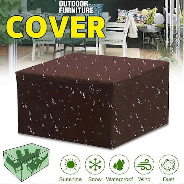 SZTXJ Pöytä Tuoli Huonekalujen Suojus 115 x 115 x 70 cm, 210D Oxford Kangas Puutarhakalusteiden Suojus, Vedenpitävä Tuulenpitävä Lumitiivis UV-suojattu Ulkokäyttöön