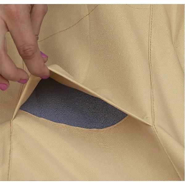 Sort Beskyttelsescover til Sammenklappelig Solseng, Støvtæt Have Solseng Cover, Vandtæt, Anti-UV, Have Relax Cover 190D Oxford til Liggestol