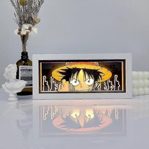 One Piece Anime 3D Papercut Light Box Manga Shadow Box LED Desk Night Lights