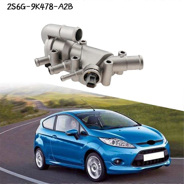 Motortermostatkåpa med sensor 1149617 2S6G-9K478-A2B för Fiesta Courier 1.6L 2003 2005-2012 2S6G9K478A2B