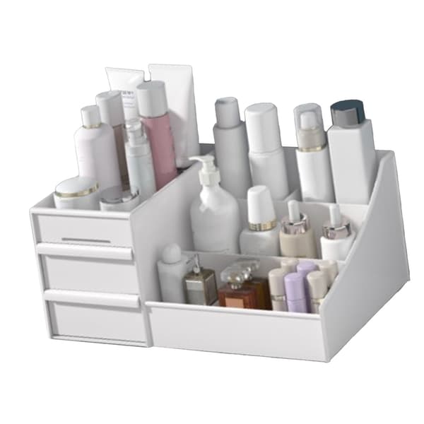Large Makeup Storage with Drawers for Dressing Table Cosmetic Storage White