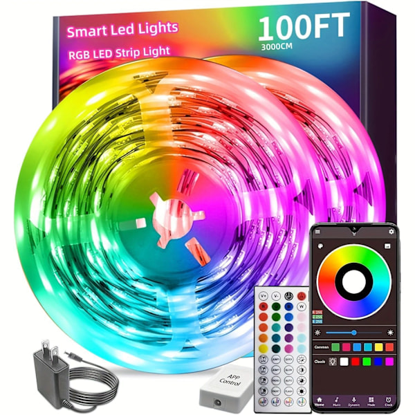 5m-40m LED-valot Bluetooth Rgb-valot LED-nauhavalot 5m