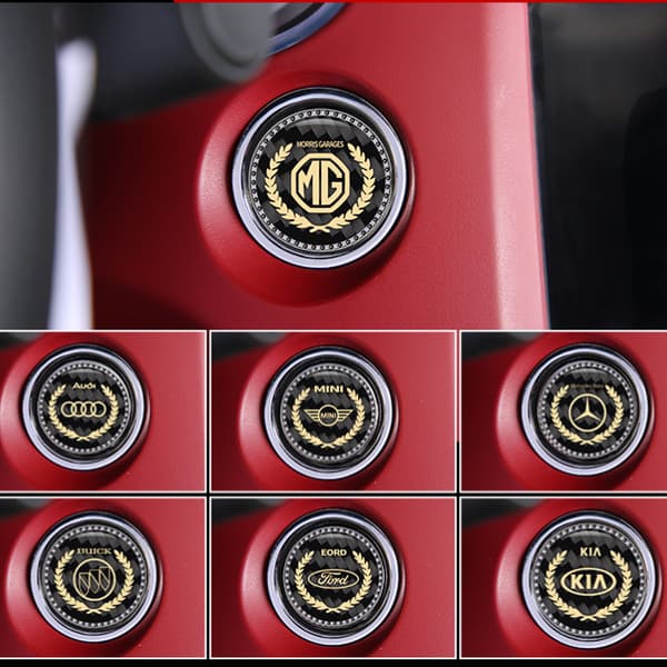Two-pack stickers for car engine start and stop buttons (Volvo)