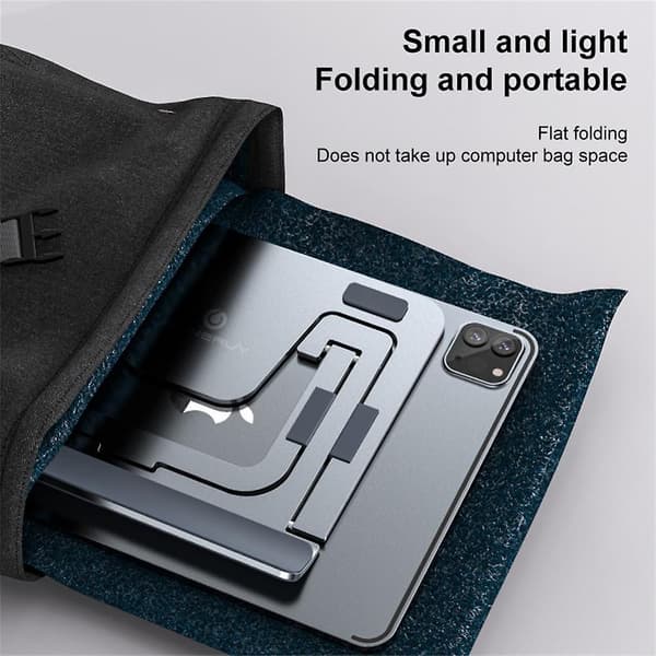 Aluminium Tablet- og Laptopstativ, Computerstøtte, Notebook-støtte, iPad Pro-forhøjer, 8 gear
