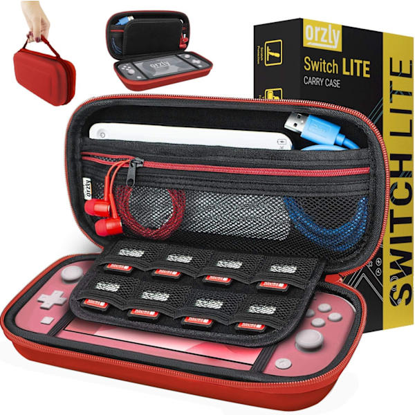 Nintendo Switch Lite Case - Protective Case with Storage for Switch Lite Games and Accessories