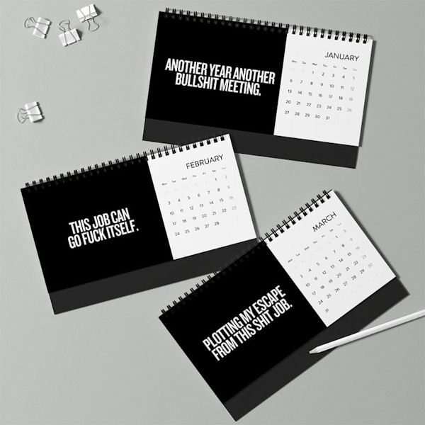 Luovasti Uusi 2025 Sh*t I Want To Say At Work -Kalenteri